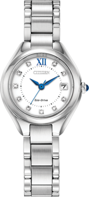 Silhouette Crystal White Dial 26MM Eco-Drive EW2540-83A