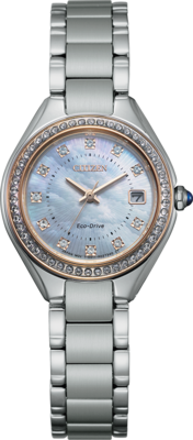 Silhouette Crystal Mother of Pearl Dial 26MM Eco-Drive EW2556-59Y