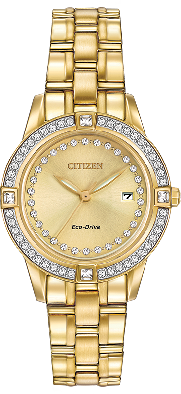 Silhouette Crystal Champagne Dial 29MM Eco-Drive FE1152-52P