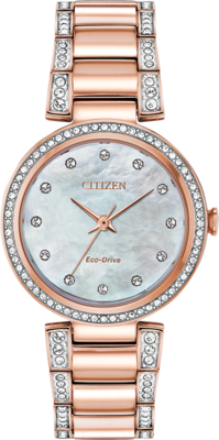 Silhouette Crystal Mother of Pearl Dial 28MM Eco-Drive EM0843-51D