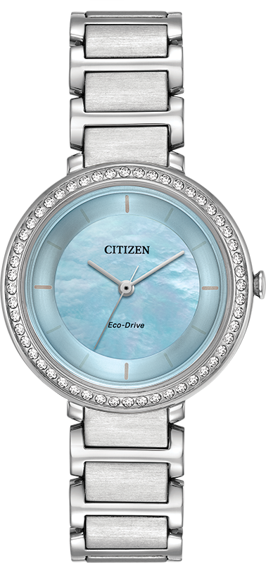 Silhouette Crystal Mother of Pearl Dial 30MM Eco-Drive EM0480-52N