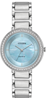 Silhouette Crystal Mother of Pearl Dial 30MM Eco-Drive EM0480-52N
