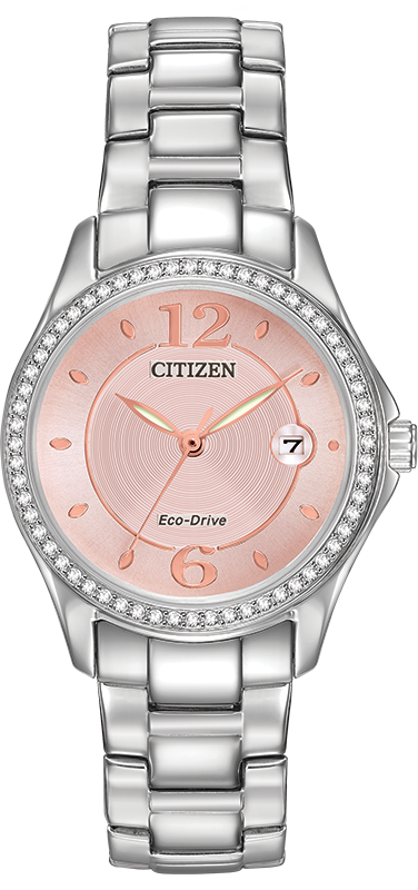 Silhouette Crystal Pink Dial 30MM Eco-Drive FE1140-86X