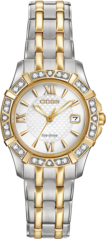 Silhouette Diamond White Dial 26MM Eco-Drive EW2364-50A