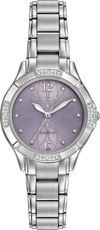 Silhouette Diamond Purple Dial 30MM Eco-Drive EM0450-53X