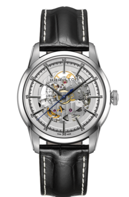 American Classic Railroad Skeleton Silver Dial 42MM Automatic H40655751