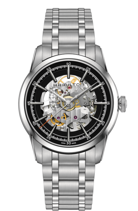 American Classic Railroad Skeleton Black Dial 42MM Automatic H40655131