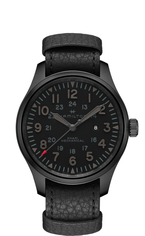 Khaki Field Black Dial 50MM Mechanical H69809730