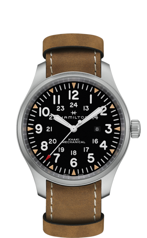 Khaki Field Black Dial 50MM Mechanical H69819530