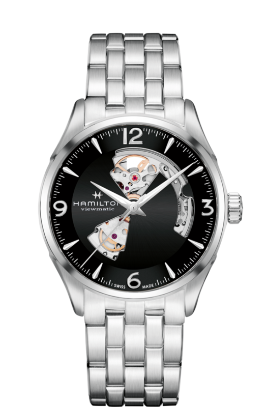 Jazzmaster Black Dial 42MM Open  Heart Automatic H32705131
