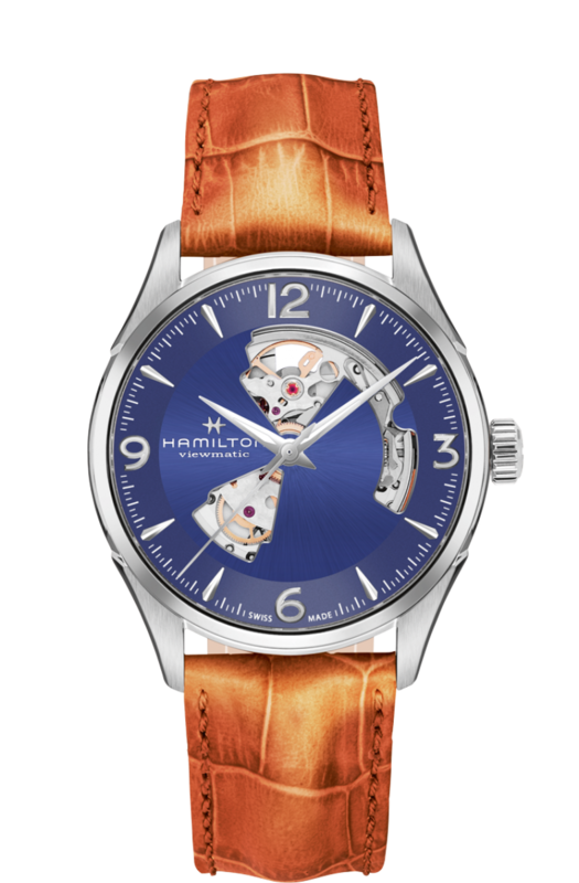 Jazzmaster Blue Dial 42MM Open Heart Automatic H32705541
