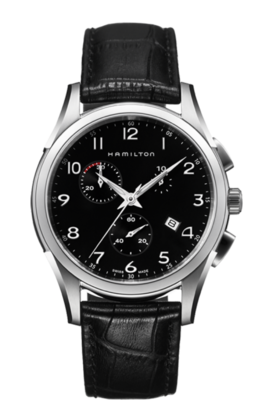 Jazzmaster Black Dial 43MM Thinline Chrono Quartz H38612733