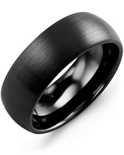 MHY - Men&#39;s Classic Ceramic Brush Finish Wedding Band