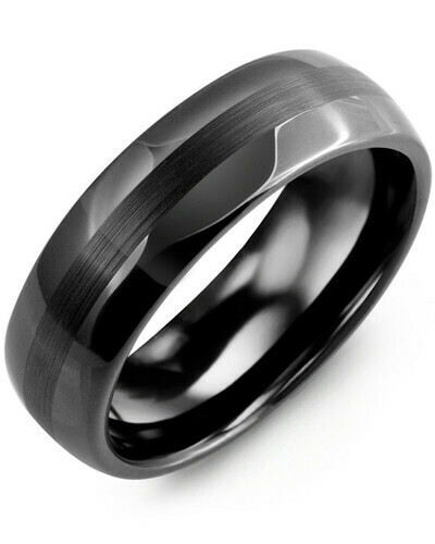 RGD - Men&#39;s Ceramic Two Band Effect Wedding Ring