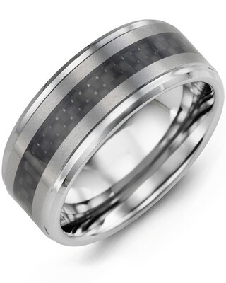 MGX - Men&#39;s Two-Tone Carbon Fiber Tungsten Wedding Ring
