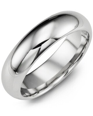 MHO - Men&#39;s Classic Polished Cobalt Wedding Ring