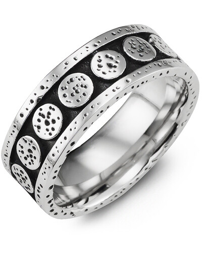 MHR - Men&#39;s Ancient Roman Style Cobalt Wedding Ring