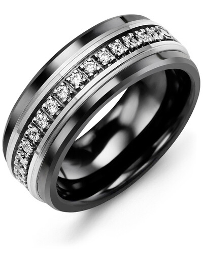 RLQ MOD - Men&#39;s Medium Eternity Diamond Wedding Band