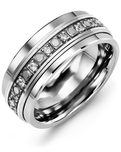 RLP MOD - Men&#39;s Medium Eternity Illusion Diamond Wedding Band