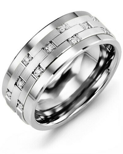 MBS MOD - Men's Scattered Diamond Wedding Ring