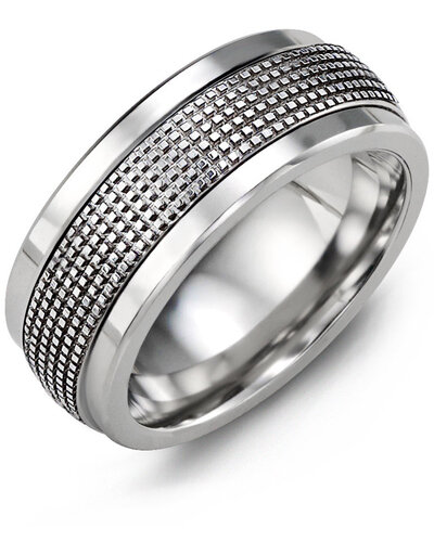 MKG MOD - Men's Infinity Carved and Textured Wedding Ring