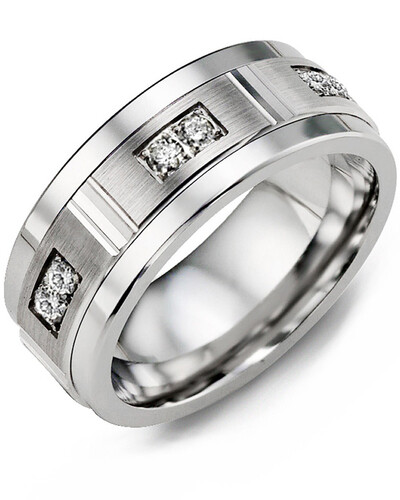 MKD MOD - Men&#39;s Quad Duo Diamond Wedding Ring