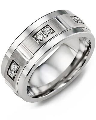 MKD MOD - Men&#39;s Quad Duo Diamond Wedding Ring