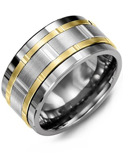 MJP MOD - Men&#39;s Multi-Faceted Wide Wedding Band
