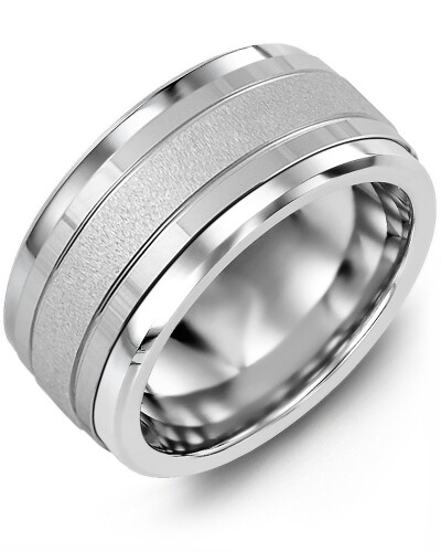MLN MOD - Men&#39;s Textured Polished Wedding Ring