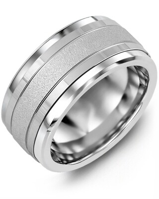 MLN MOD - Men's Textured Polished Wedding Ring