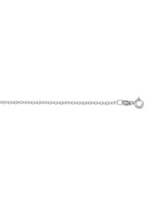 White Gold Open Cable Link 10KT 14KT & 18KT White Gold Open Cable Link 10KT 14KT & 18KT
