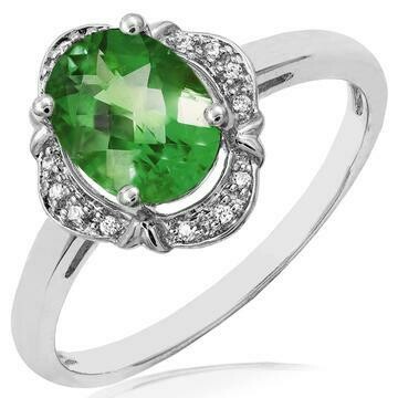 Vintage Inspired Oval Peridot Ring with Diamond Halo 14KT Gold Vintage Inspired Oval Peridot Ring with Diamond Halo 14KT Gold