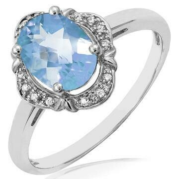 Vintage Inspired Oval Aquamarine Ring with Diamond Halo 14KT Gold Vintage Inspired Oval Aquamarine Ring with Diamond Halo 14KT Gold