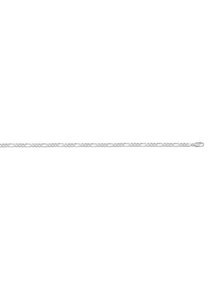 White Gold Solid Figaro Link Anklet White Gold Solid Figaro Link Anklet