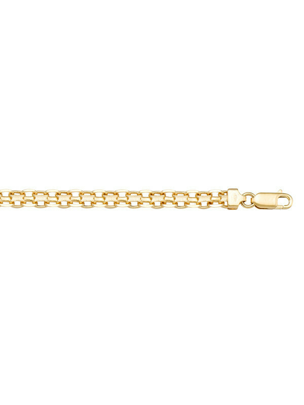 Yellow Gold Solid Bismark Link Anklet