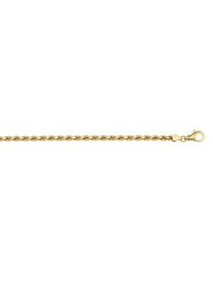Yellow Gold Solid Diamond Cut Rope Anklet 10KT Yellow Gold Solid Diamond Cut Rope Anklet 10KT
