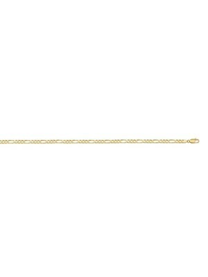 Yellow Gold Solid Figaro Link Anklet 10KT