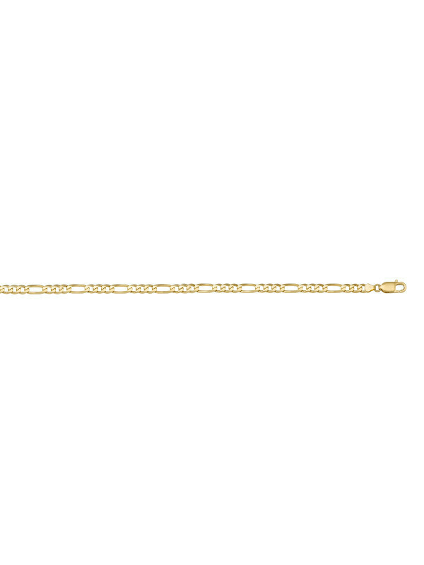 Yellow Gold Solid Figaro Link Anklet 10KT