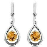 Citrine Dangle Teardrop Earrings 14KT Gold