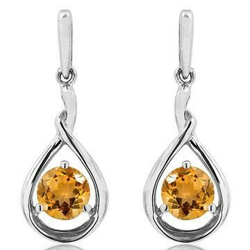 Citrine Dangle Teardrop Earrings 14KT Gold Citrine Dangle Teardrop Earrings 14KT Gold