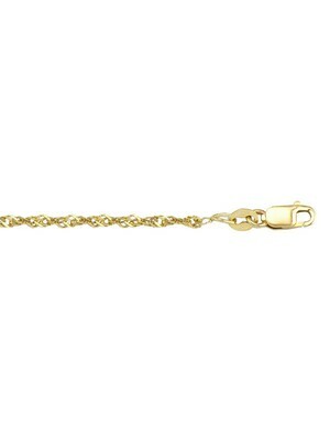 Yellow Gold Solid Singapore Link Anklet 10KT Yellow Gold Solid Singapore Link Anklet 10KT