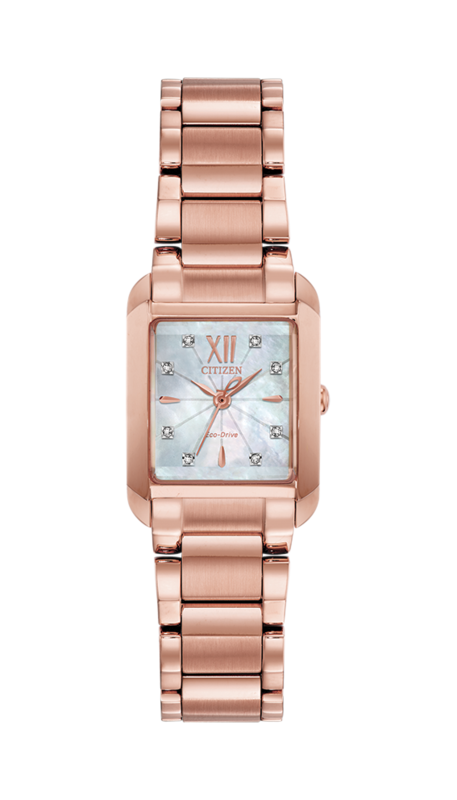 Bianca White Mother of Pearl Dial 28MM Eco-Drive EW5553-51D