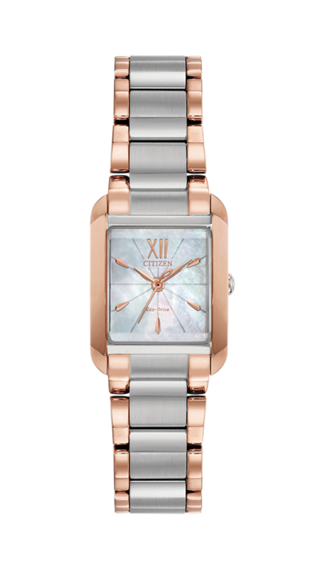 Bianca White Mother of Pearl Dial 28MM Eco-Drive EW5556-52D