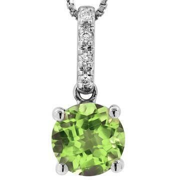 Peridot Pendant with Diamond Bail 14KT Gold Peridot Pendant with Diamond Bail 14KT Gold