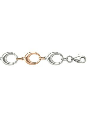 Pink And White Fancy Hollow Link 10KT Pink And White Fancy Hollow Link 10KT