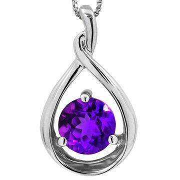 Amethyst Teardrop Pendant 14KT Gold