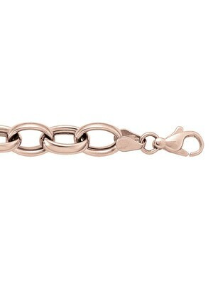 Pink Gold Fancy Hollow Link Bracelet 14KT Pink Gold Fancy Hollow Link Bracelet 14KT