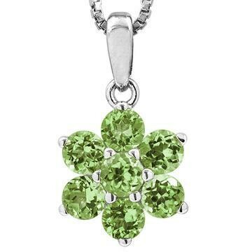Floral Peridot Pendant 14KT Gold Floral Peridot Pendant 14KT Gold