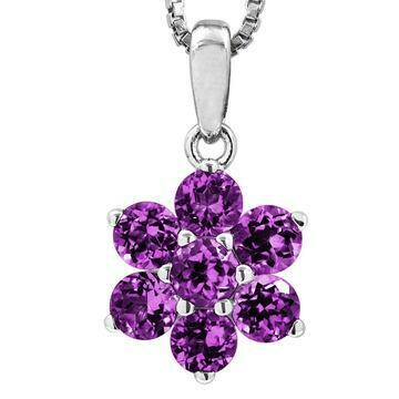 Floral Amethyst Pendant 14KT Gold Floral Amethyst Pendant 14KT Gold