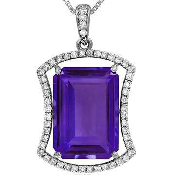 Get Our Handmade Amethyst and Diamond Pendant 14k Solid Gold | From Chordia  Jewels